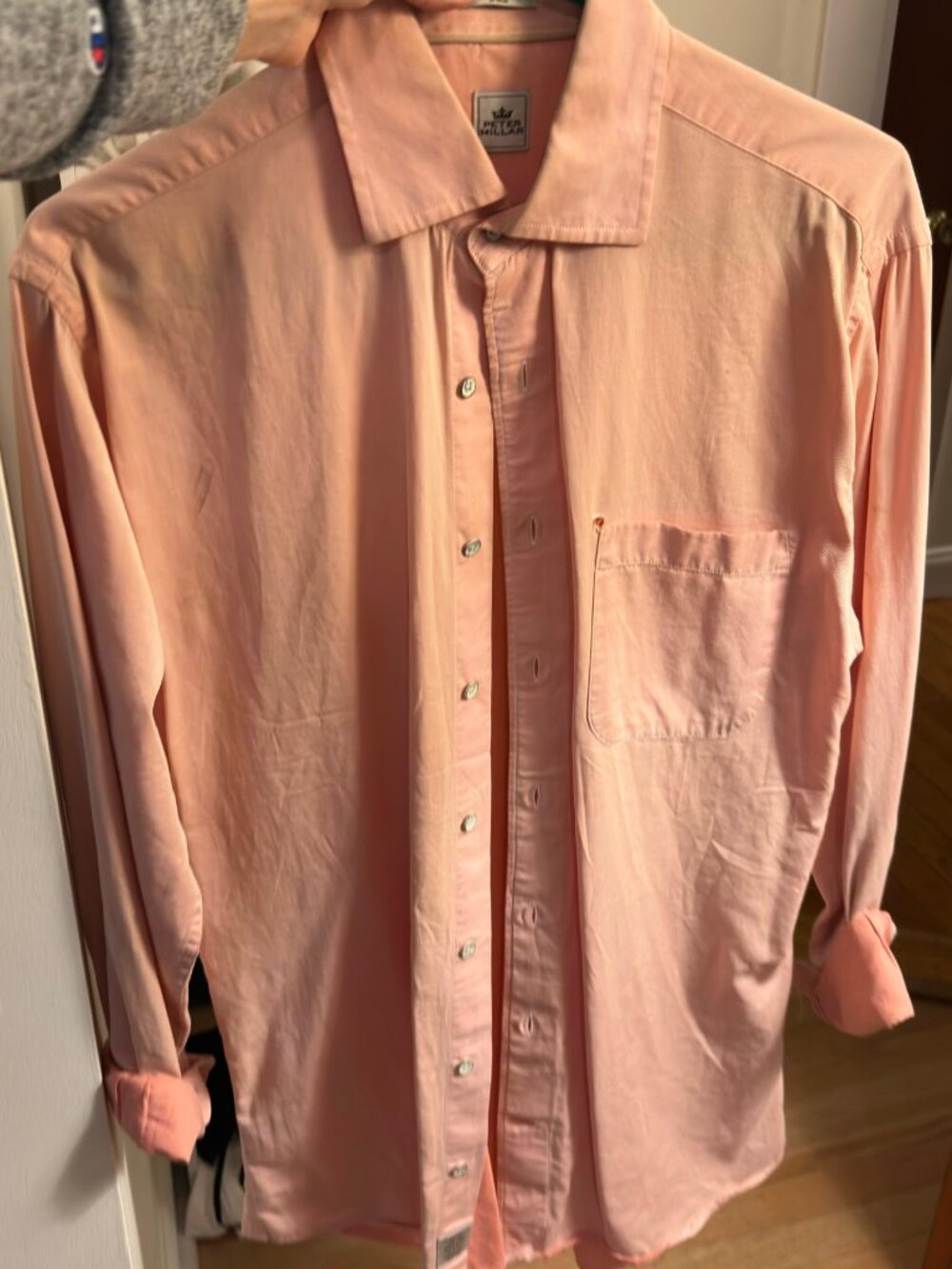 Peter Millar Men's Pink Dress Shirt — Chest Pocket